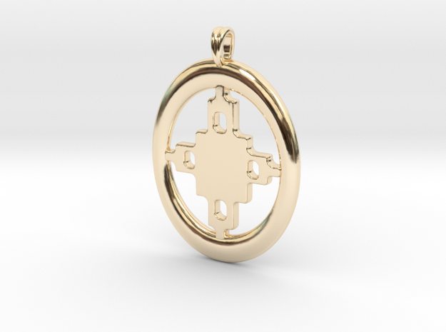DAME DAME Symbol Jewelry Pendant in 14K Yellow Gold
