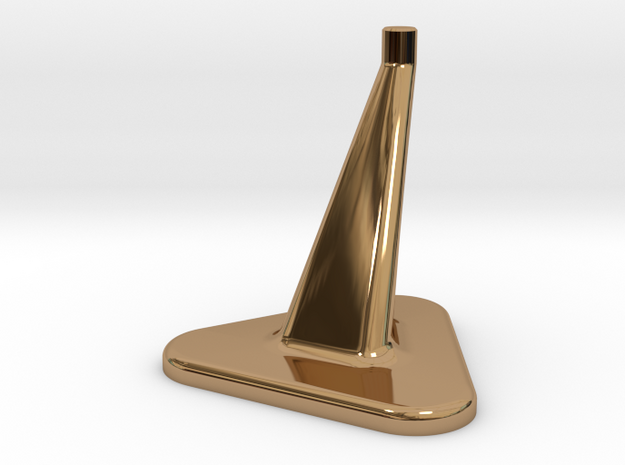 Model Stand / 3mm diameter on top / Hollowed 0,8mm in Polished Brass