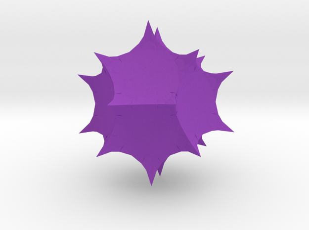 Mathematica 2 Spikey in Purple Processed Versatile Plastic