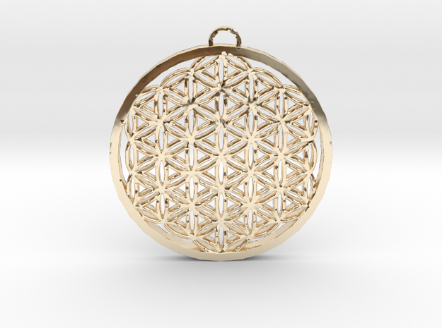 Flower of Life (Large) in 14K Yellow Gold