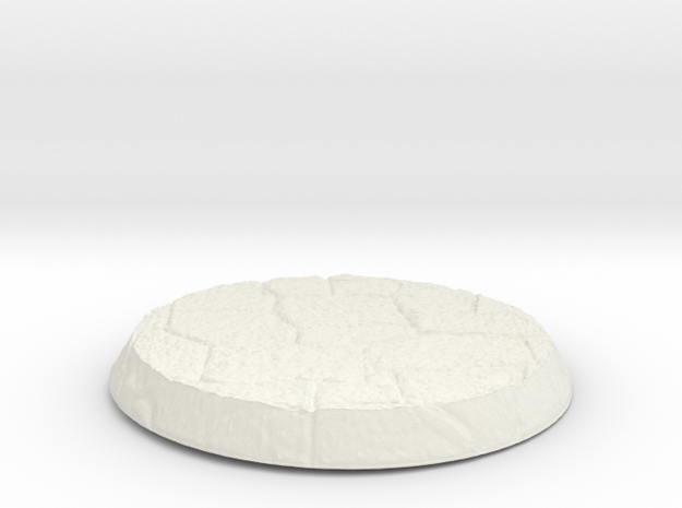 Stone Circular Base in White Natural Versatile Plastic