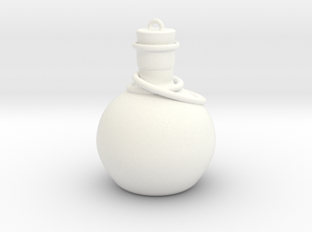 Mini Potion Ornament in White Processed Versatile Plastic