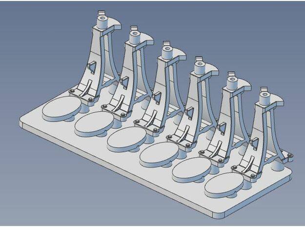 CPR Switchstand S Scale Set of 6 in Smooth Fine Detail Plastic
