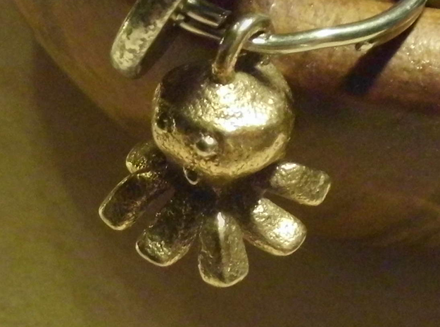 cheeky kraken double gravity keychain in Polished Bronzed Silver Steel