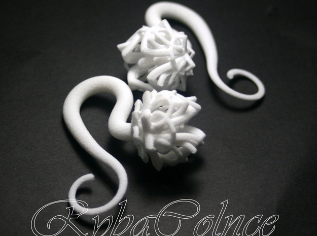 Plugs / The Lotus Flower / size 4G (5 мм) in White Natural Versatile Plastic