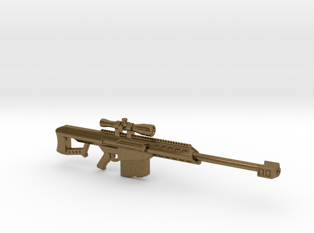 Barrett 50bmg Keychain Without Bipod in Natural Bronze