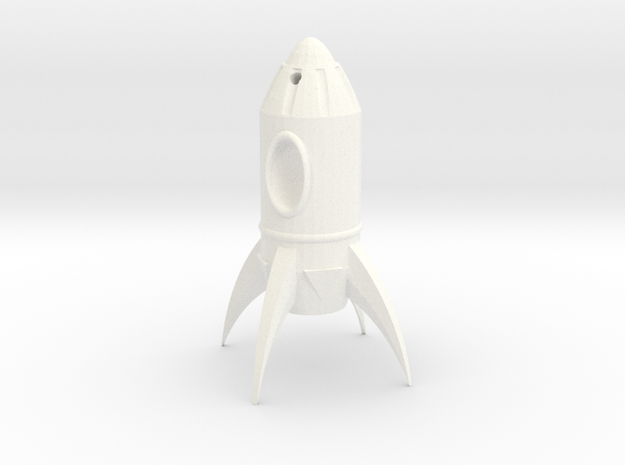 Fallout Rocket Keyring (Practical) in White Processed Versatile Plastic