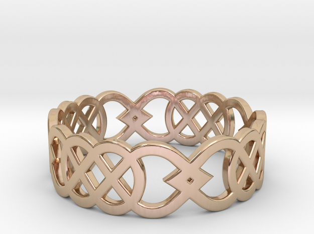 Size 8 Knot C3 in 14k Rose Gold Plated Brass