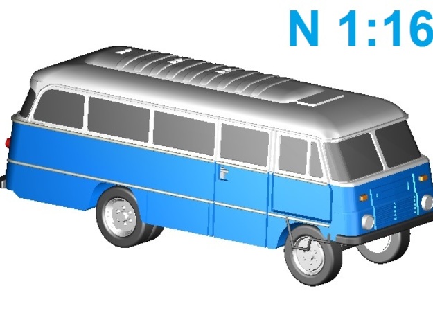 Robur Bus (N,1:160) in Tan Fine Detail Plastic