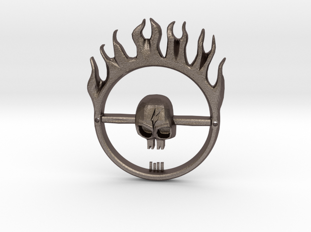Mad Max Fury Road -- Furiosa's Belt Buckle in Polished Bronzed Silver Steel