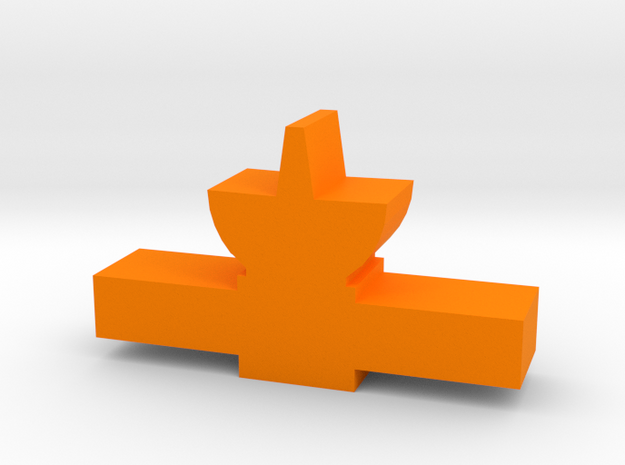 Game Piece, Satellite Probe in Orange Processed Versatile Plastic
