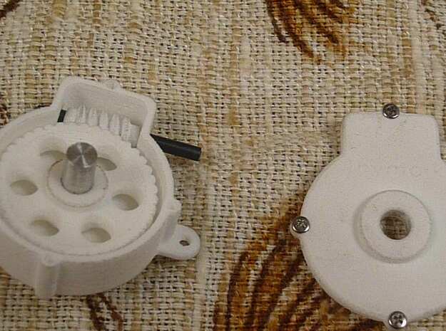 worm gearbox 15mm in White Natural Versatile Plastic