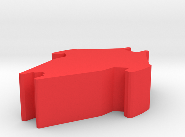 Game Piece, Reptoid Regime Cruiser in Red Processed Versatile Plastic