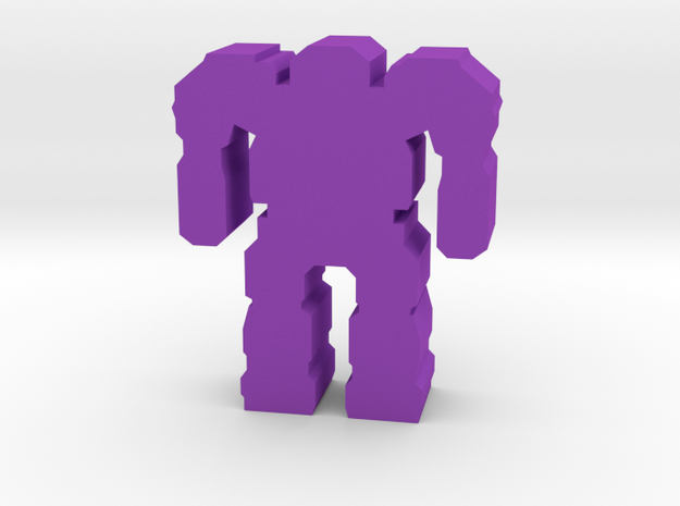 Game Piece, War Mech in Purple Processed Versatile Plastic