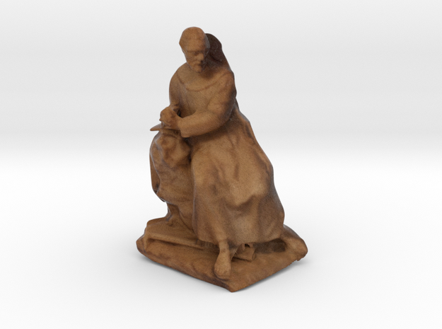 Sitting Sculpture from Art History Museum, 5cm in Full Color Sandstone