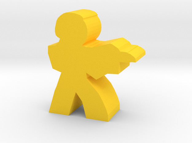 Game Piece, Core Union Soldier, rifle in Yellow Processed Versatile Plastic