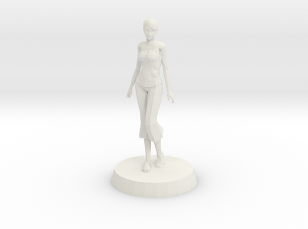 Girl - Standing in White Natural Versatile Plastic