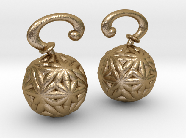 Vargheim Earrings Alfa in Polished Gold Steel