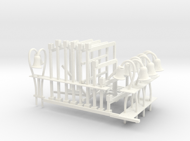 Wacky Worm incline plus right side and two track s in White Processed Versatile Plastic