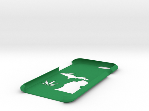 Michigan Legalize Iphone Case in Green Processed Versatile Plastic