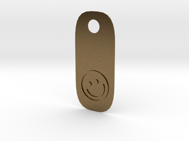 Happy Tag in Natural Bronze