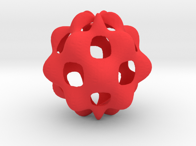 Oscillating spherical surface in Red Processed Versatile Plastic