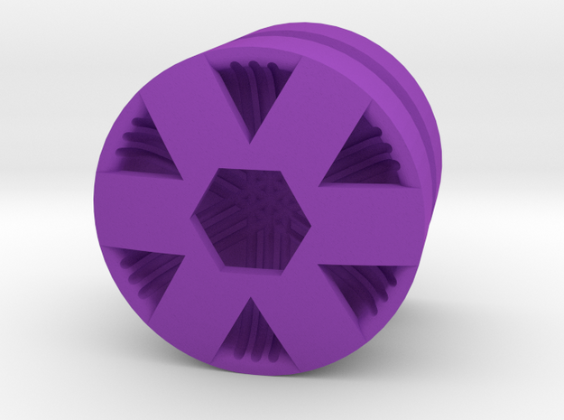 HEX_1814CS - LEGO-compatible Custom Rims in Purple Processed Versatile Plastic