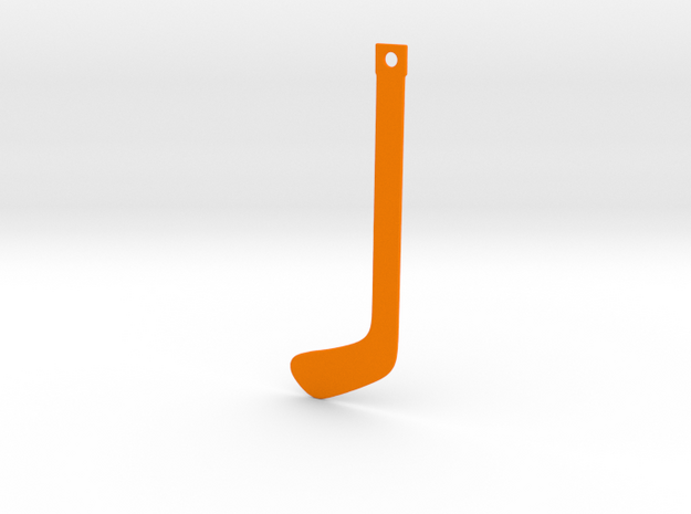 DRAW bookmark - hockey stick in Orange Processed Versatile Plastic