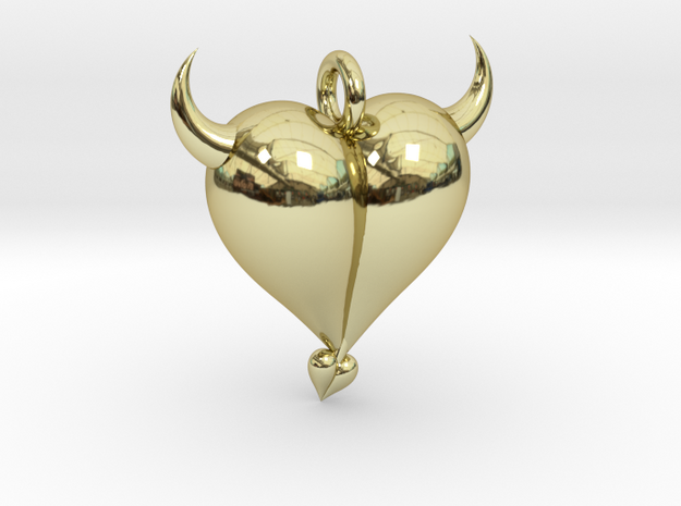 Evil Heart in 18k Gold Plated Brass