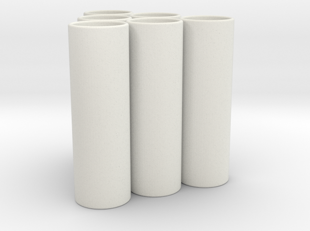 N Cell Charging Adapter 6pack 45mm in White Natural Versatile Plastic