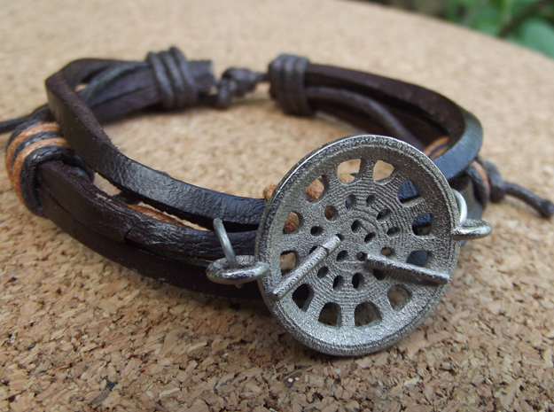 Low Tenor "Essence" steelpan bracelet in Polished Nickel Steel: Small