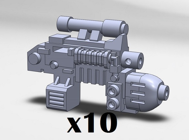 10x Plasma Combination Weapons in Tan Fine Detail Plastic