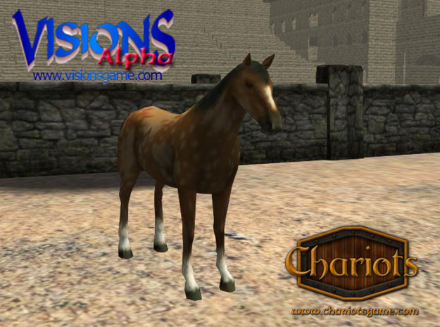 Horse Spanish Mustang in Full Color Sandstone
