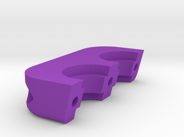 Dual all metal hotend mount clamp for RepRap in Purple Processed Versatile Plastic