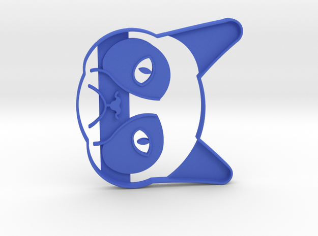 Grumpy Cat Cookie Cutter in Blue Processed Versatile Plastic