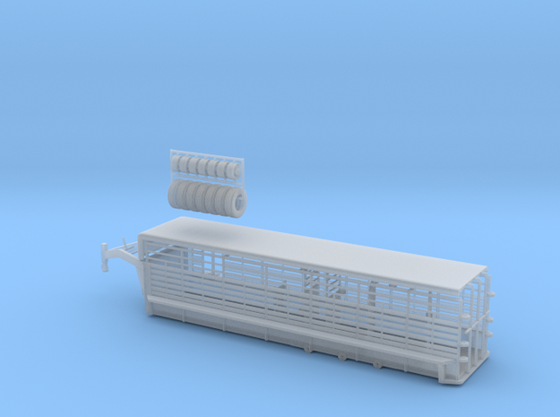 1/64 28' Cattle Trailer Bar Style  in Smooth Fine Detail Plastic