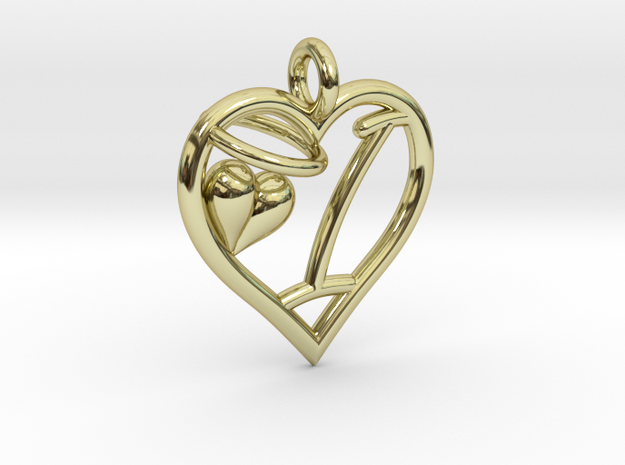 HEART I in 18k Gold Plated Brass