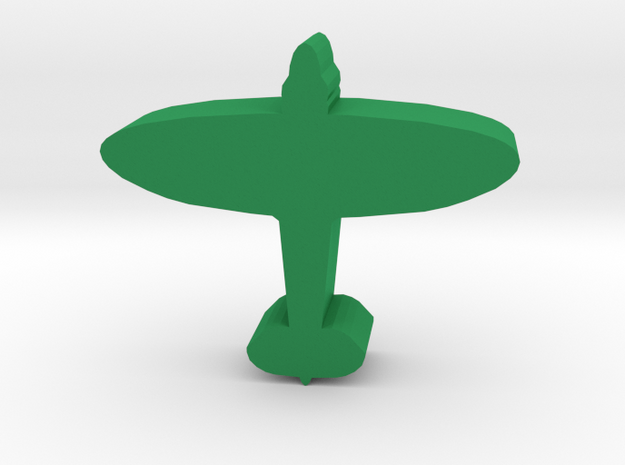 Game Piece, WW2 Spitfire Fighter in Green Processed Versatile Plastic