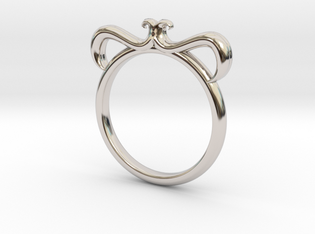 Petal Ring Size 3 in Platinum