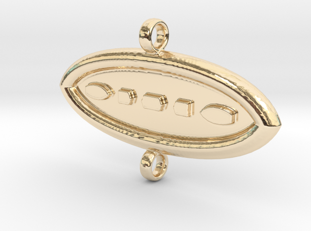 AM Pendant01 in 14K Yellow Gold