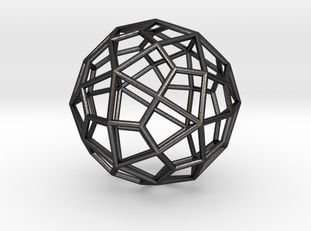 0310 Deltoidal Hexecontahedron E (a=1cm) #001 in Polished and Bronzed Black Steel