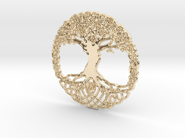 Tree Of Life Pendent  in 14K Yellow Gold