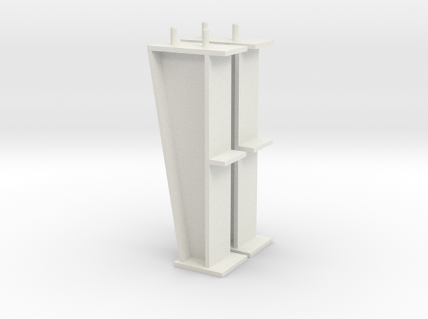 1/64 10' I-beam Post in White Natural Versatile Plastic