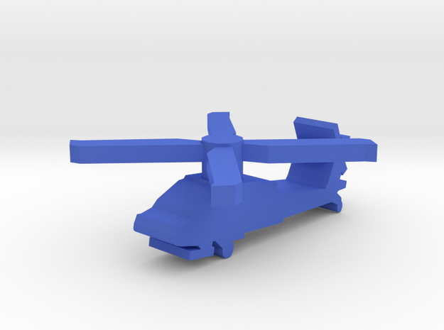 Game Piece, Blue Force Apache Helicopter in Blue Processed Versatile Plastic