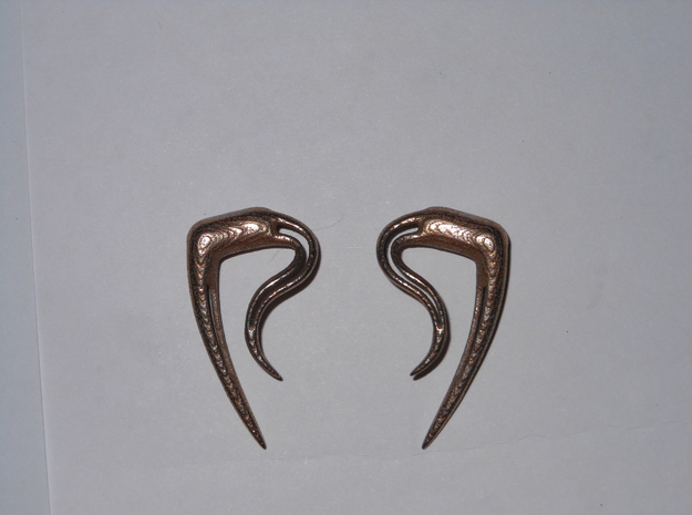Earrings Tribalspike 2g in Polished Bronzed Silver Steel
