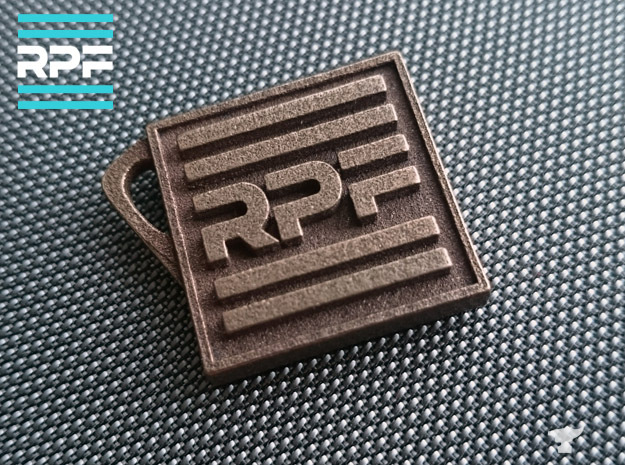 The RPF keyring - Craft your fandom in Polished Nickel Steel