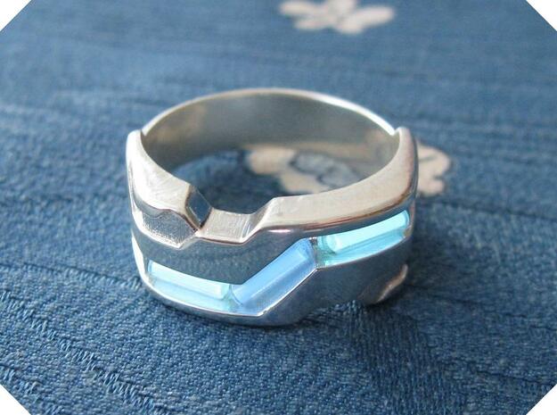 US16 Ring XXI: Tritium (Silver) in Polished Silver