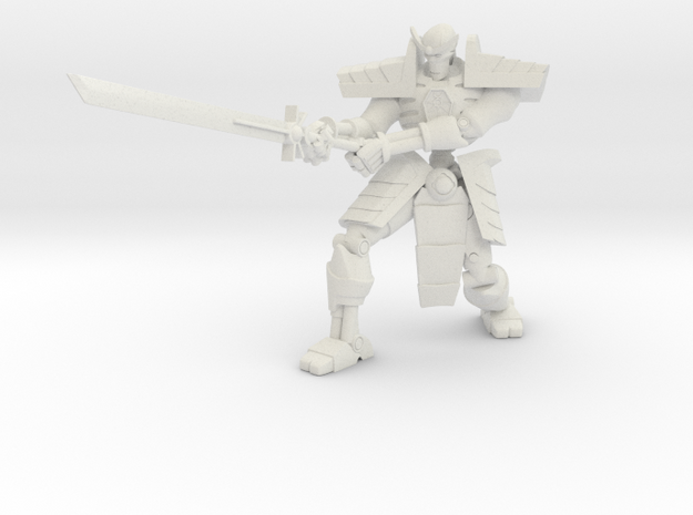 Robot Skeleton Samurai 05 in White Natural Versatile Plastic