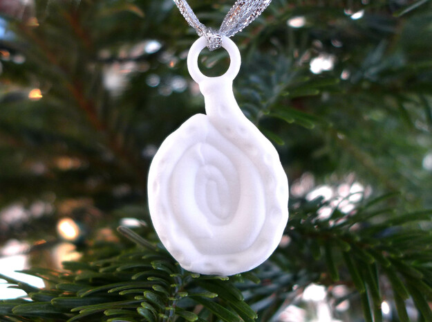 Spiroloculina Ornament - Science Gift in White Processed Versatile Plastic