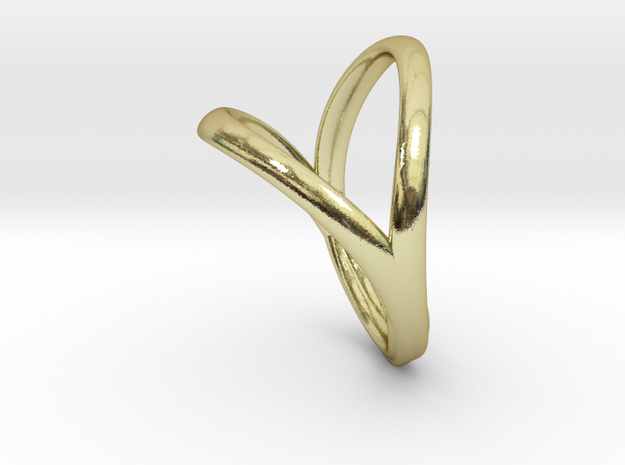 Union Heart Ring  in 18k Gold Plated Brass: 10 / 61.5